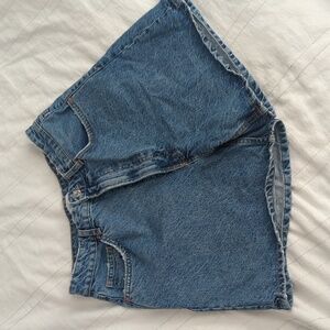 Zara High Waisted Mom Denim Shorts Sz 10